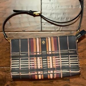 Tory Burch plaid cross body purse